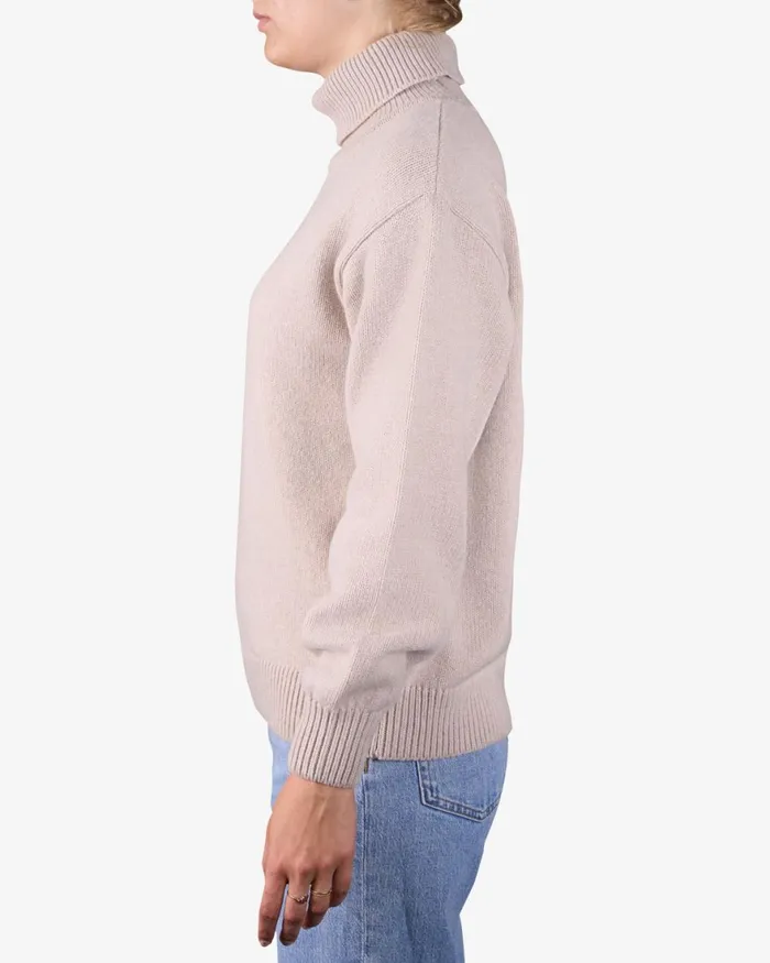 Women Knit Sweaters Colorful Standard Merino Wool Turtleneck Deep Black
