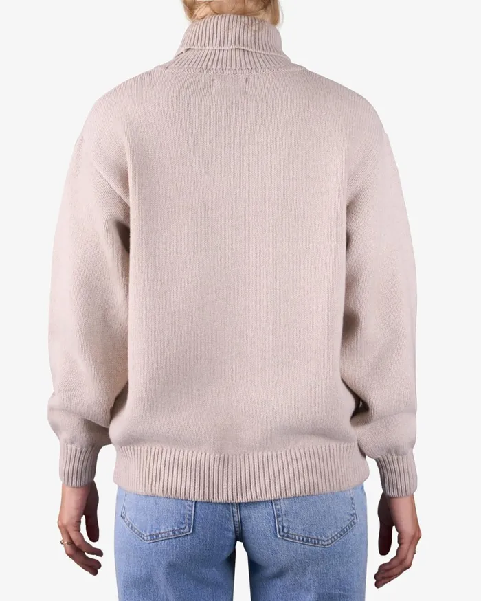 Women Knit Sweaters Colorful Standard Merino Wool Turtleneck Deep Black