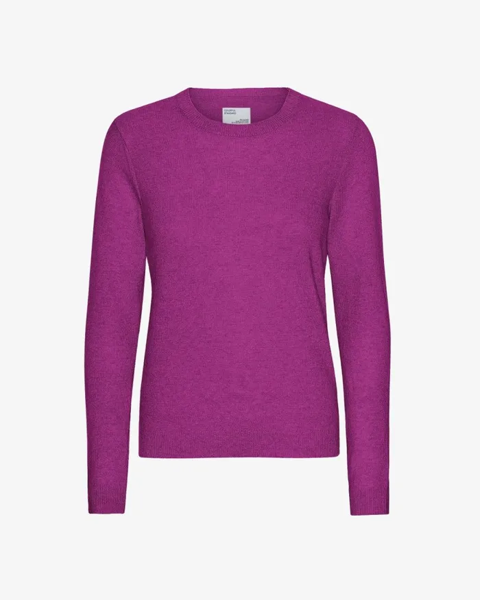 Women Knit Sweaters Colorful Standard Women Light Merino Wool Crew Magenta Blaze Women Knit Sweaters Colorful Standard Women Light Merino Wool Crew Magenta Blaze