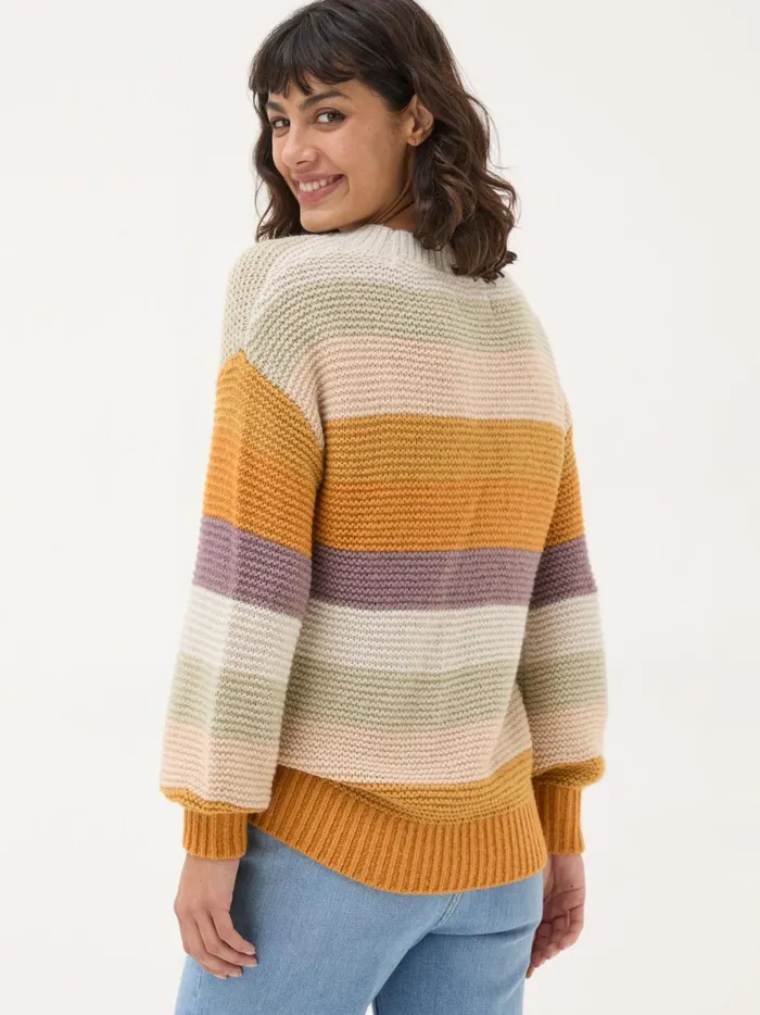 Women Knitwear Fat Face Multi Equinox Stripe Jumper