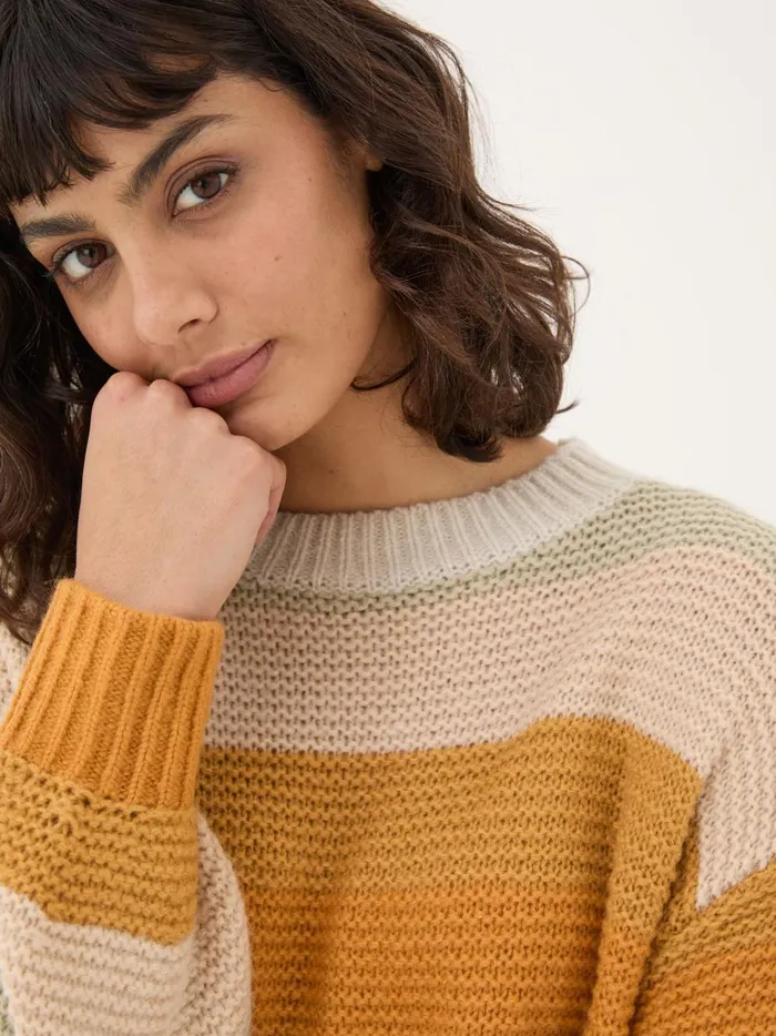 Women Knitwear Fat Face Multi Equinox Stripe Jumper
