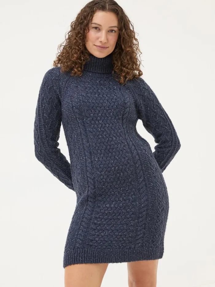 Women Knitwear Fat Face Navy Alicia Knit Dress