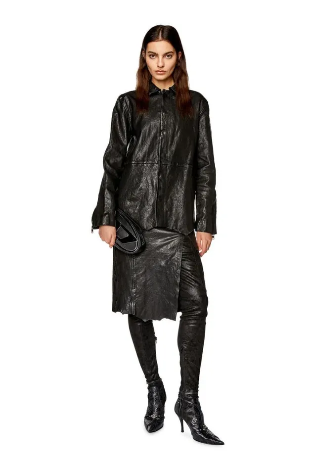 Women LMell Black Diesel Outerwear And Jackets