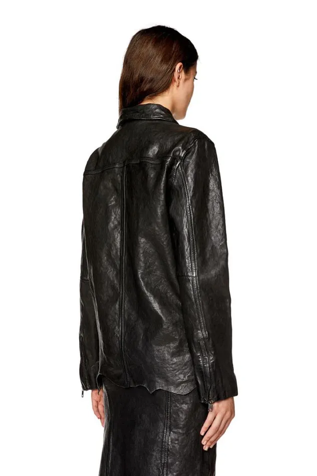 Women LMell Black Diesel Outerwear And Jackets Women LMell Black Diesel Outerwear And Jackets