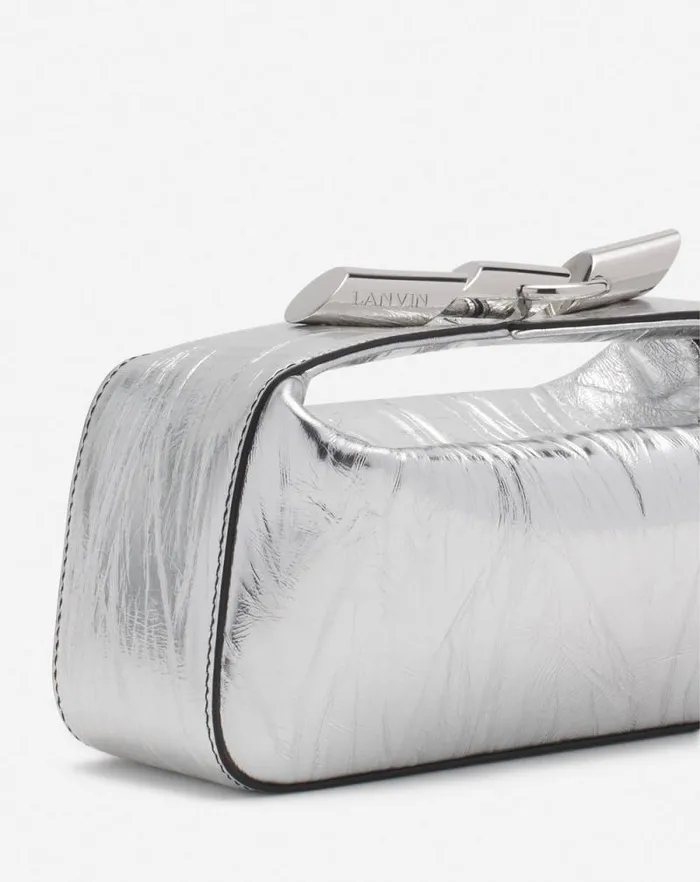Women Lanvin Crossbody Bags and Shoulder Bags Haute Squence Clutch Bag In Metallic Leather Silver Women Lanvin Crossbody Bags and Shoulder Bags Haute Squence Clutch Bag In Metallic Leather Silver