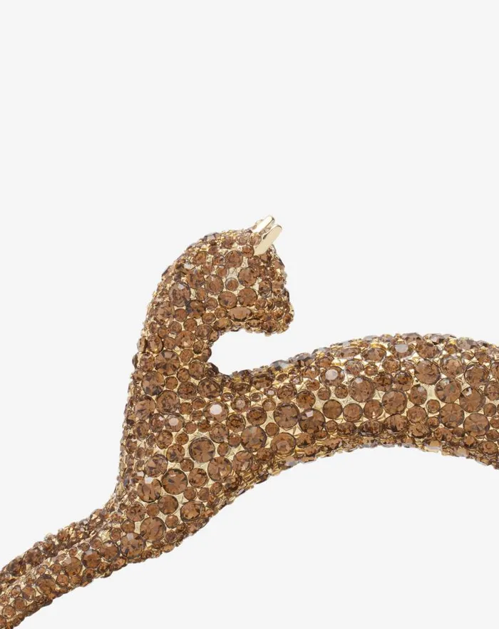 Women Lanvin Crossbody Bags and Shoulder Bags Nano Pencil Cat Bag In Leather And Rhinestone Desert Women Lanvin Crossbody Bags and Shoulder Bags Nano Pencil Cat Bag In Leather And Rhinestone Desert