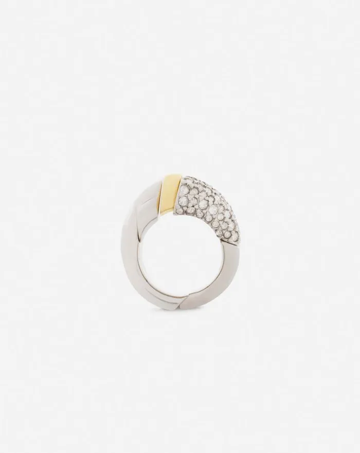 Women Lanvin Jewelry Squence Wave Ring Silvergold