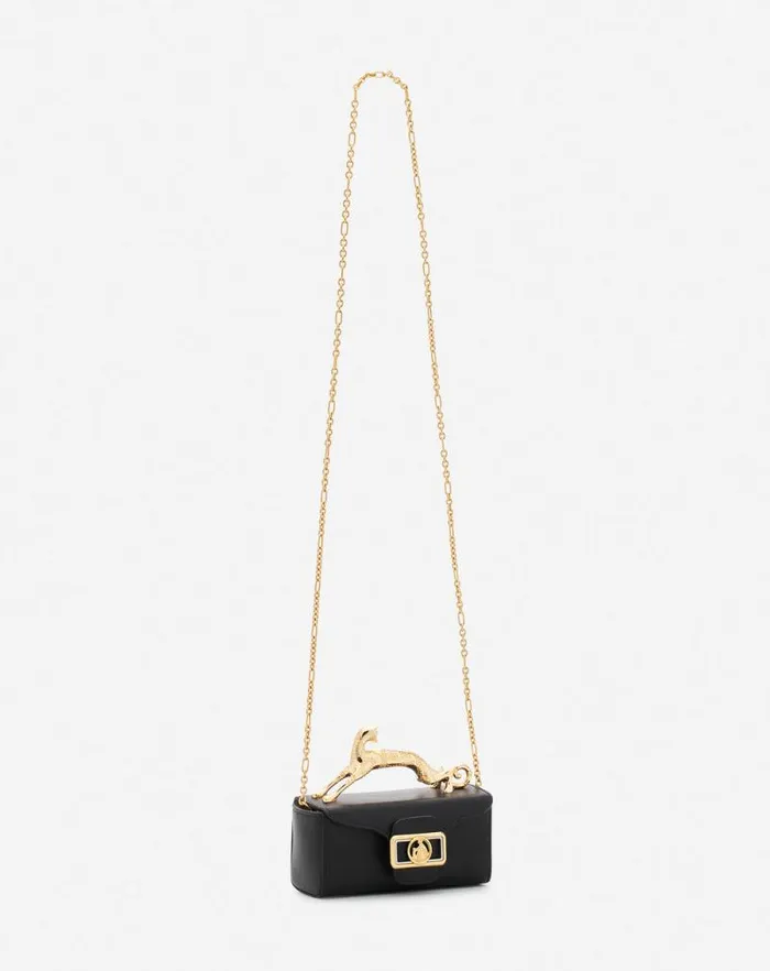 Women Lanvin Mini Bags and Clutches Leather Micro Pencil Cat Bag Black Women Lanvin Mini Bags and Clutches Leather Micro Pencil Cat Bag Black