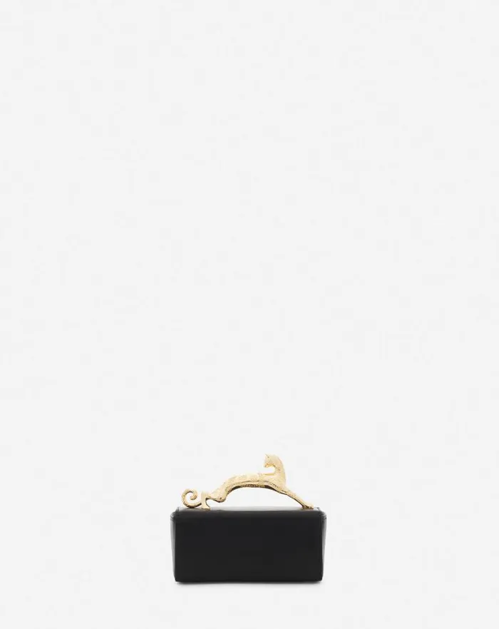 Women Lanvin Mini Bags and Clutches Leather Micro Pencil Cat Bag Black Women Lanvin Mini Bags and Clutches Leather Micro Pencil Cat Bag Black