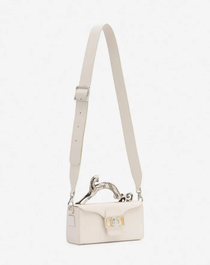 Women Lanvin Mini Bags and Clutches Nano Pencil Cat Leather Bag Chalk Women Lanvin Mini Bags and Clutches Nano Pencil Cat Leather Bag Chalk