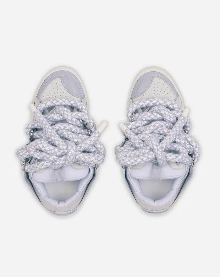 Women Lanvin Sneakers Curb Sneakers In Leather With Snake Laces White Women Lanvin Sneakers Curb Sneakers In Leather With Snake Laces White