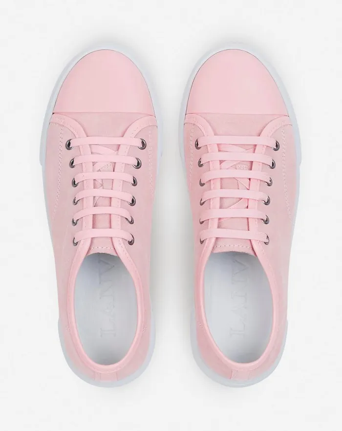 Women Lanvin Sneakers Dbb1 Leather And Suede Sneakers Pale Pink Women Lanvin Sneakers Dbb1 Leather And Suede Sneakers Pale Pink