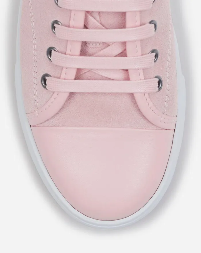 Women Lanvin Sneakers Dbb1 Leather And Suede Sneakers Pale Pink Women Lanvin Sneakers Dbb1 Leather And Suede Sneakers Pale Pink