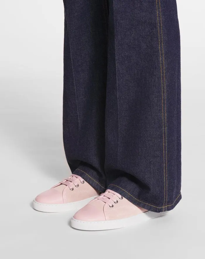 Women Lanvin Sneakers Dbb1 Leather And Suede Sneakers Pale Pink Women Lanvin Sneakers Dbb1 Leather And Suede Sneakers Pale Pink