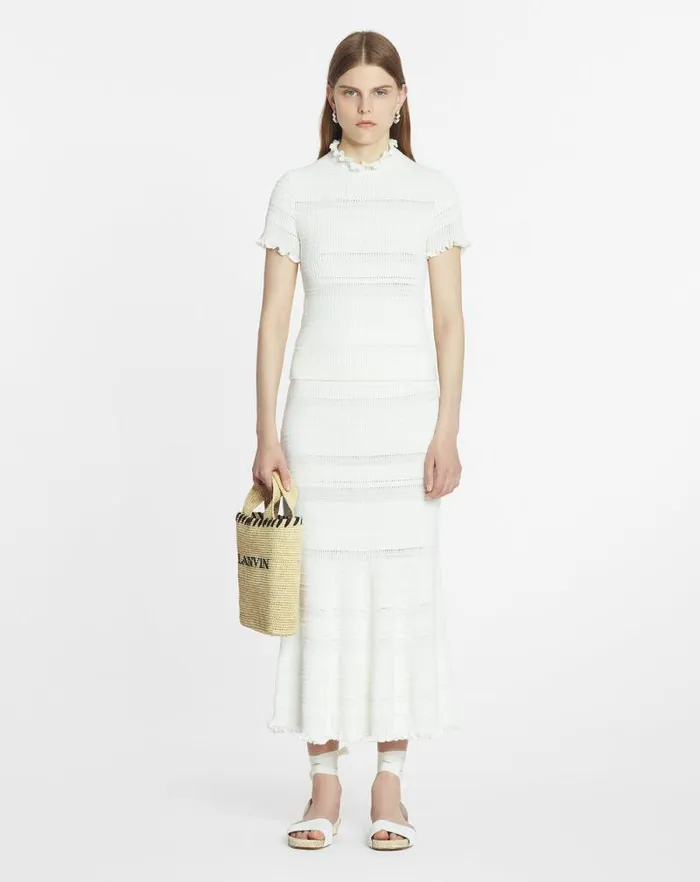 Women Lanvin Tops Cotton Top Ecru Women Lanvin Tops Cotton Top Ecru