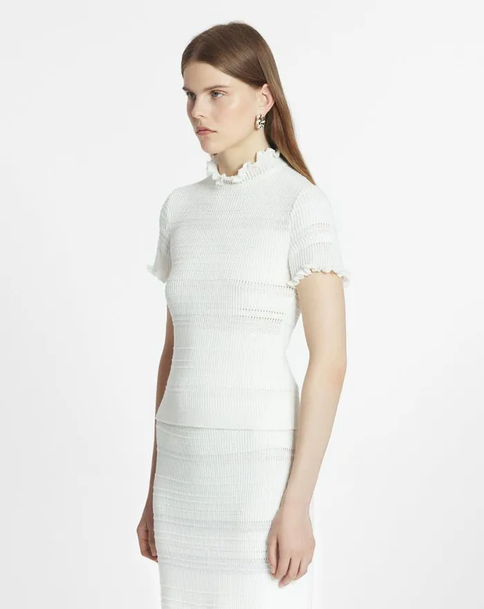 Women Lanvin Tops Cotton Top Ecru Women Lanvin Tops Cotton Top Ecru