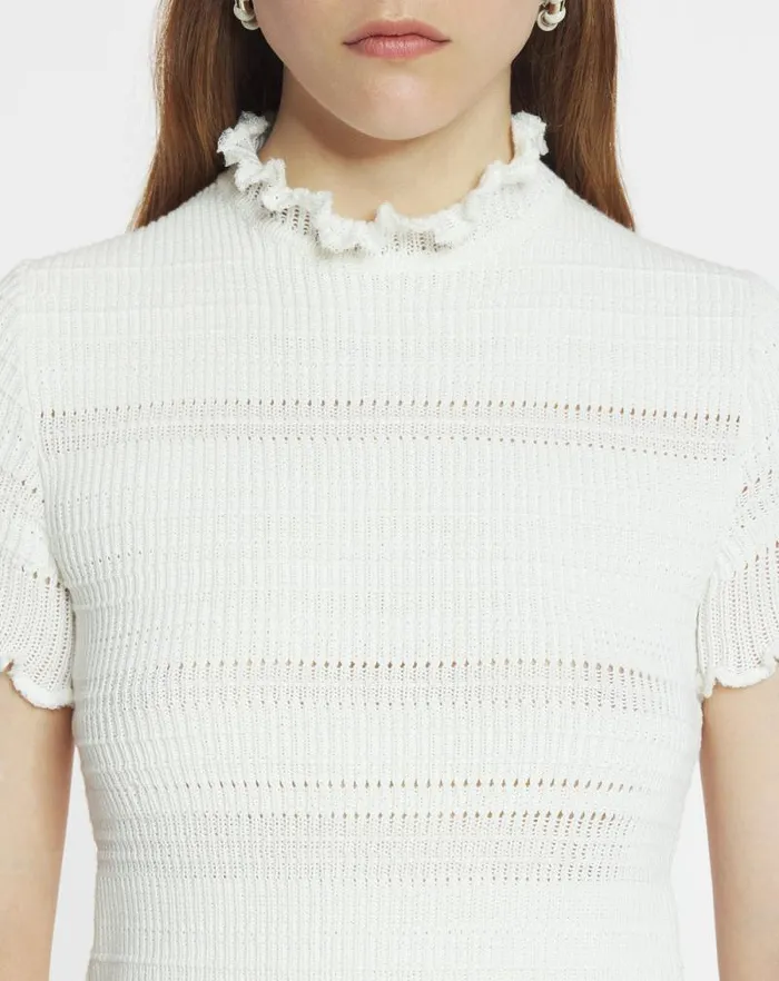Women Lanvin Tops Cotton Top Ecru Women Lanvin Tops Cotton Top Ecru