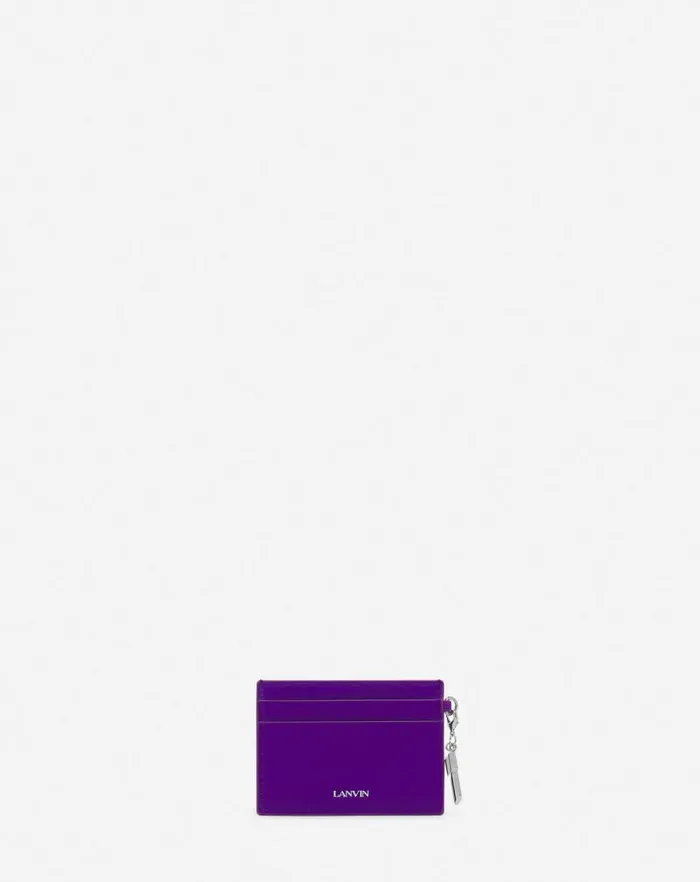 Women Lanvin Wallets and Small Leather Goods Squence Leather Cardholder Anemone