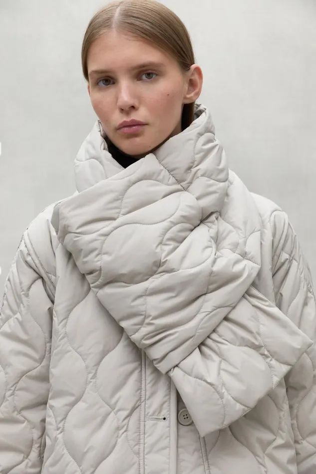 Women Light Beige Lezna Coat With Band Ecoalf Coats And Jackets