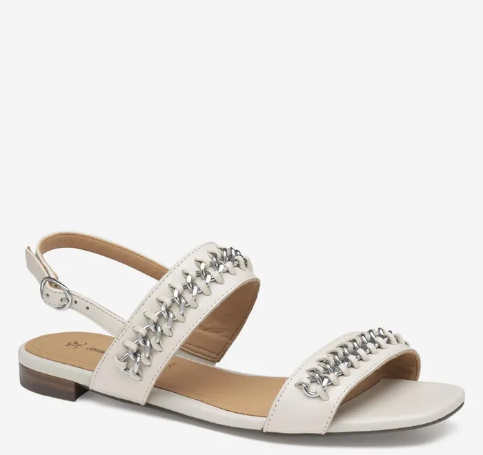 Women Lilly Chain Sandal Bone Glove Leather JohnstonandMurphy Sandals