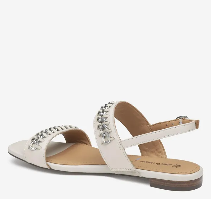 Women Lilly Chain Sandal Bone Glove Leather JohnstonandMurphy Sandals Women Lilly Chain Sandal Bone Glove Leather JohnstonandMurphy Sandals