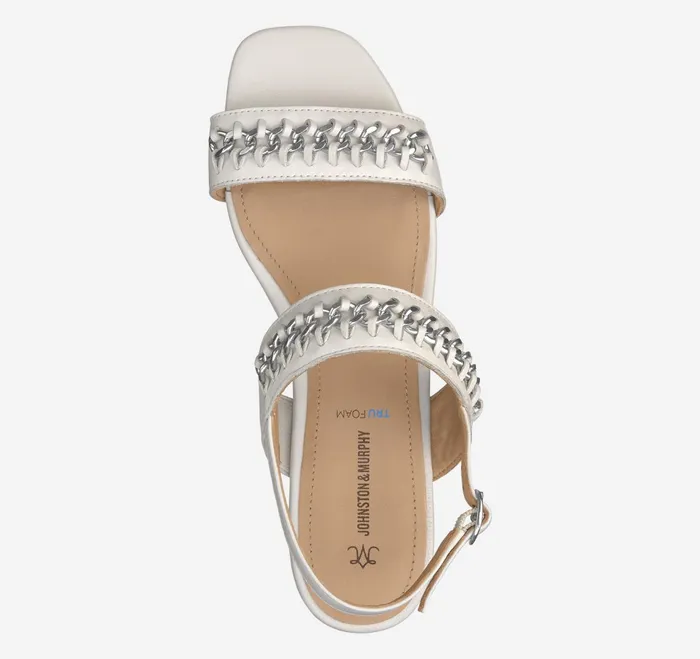 Women Lilly Chain Sandal Bone Glove Leather JohnstonandMurphy Sandals Women Lilly Chain Sandal Bone Glove Leather JohnstonandMurphy Sandals