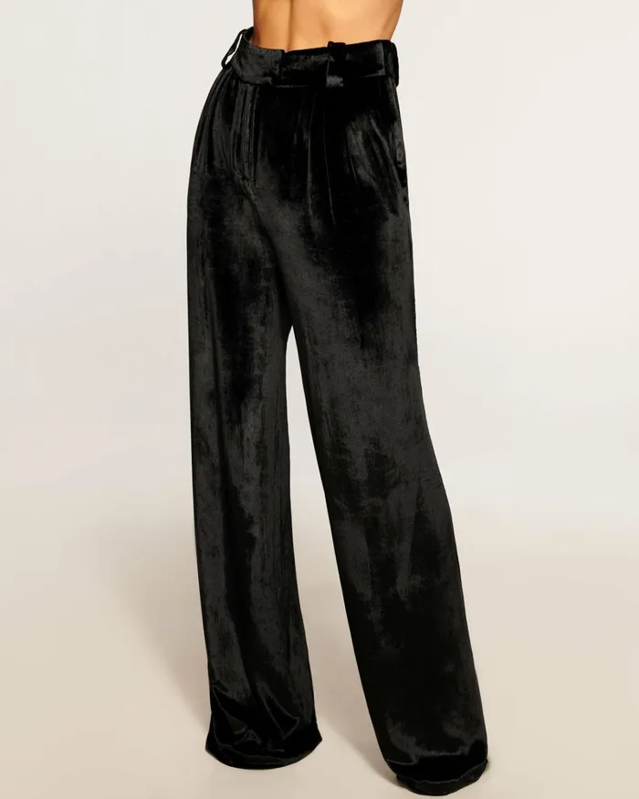 Women Marceline Velvet Pant Black Ramy Brook Pants