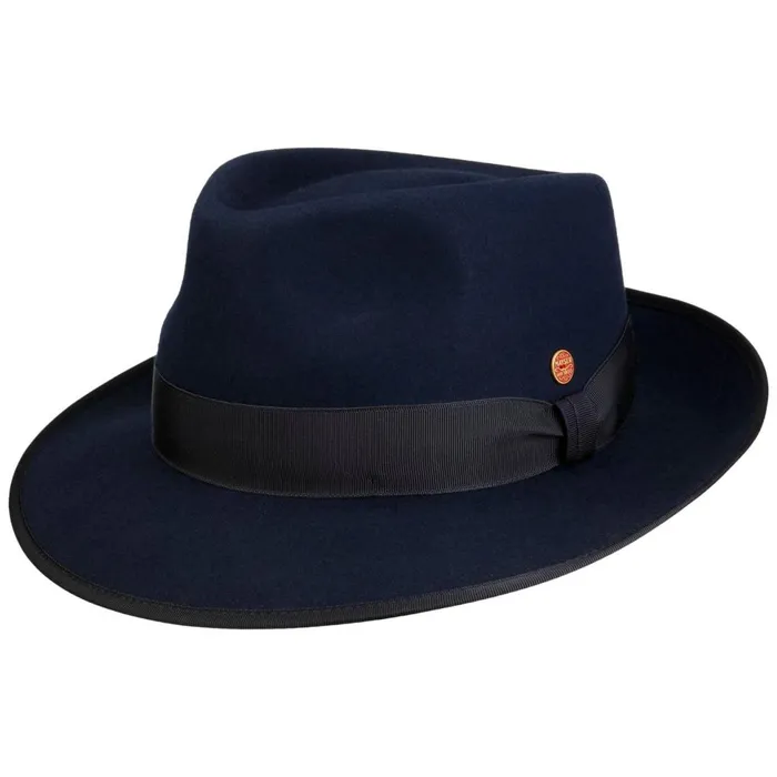 WomenMen Bogart Hats Mayser Mio Bogart Fur Felt Hat Dark Blue