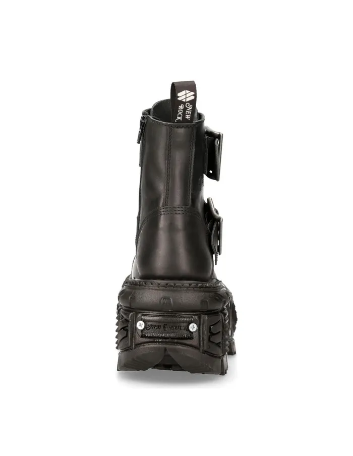 WomenMen Boot Black Imperfect MMili246C1 New Rock Boots WomenMen Boot Black Imperfect MMili246C1 New Rock Boots