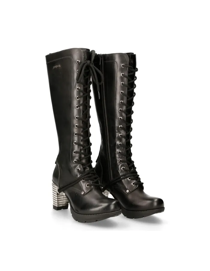 WomenMen High Boot Black Trail MTr005S1 New Rock High Boots