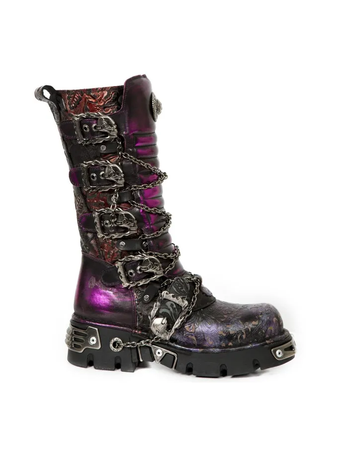 WomenMen High Boot Metallic M1013Cz69 New Rock High Boots