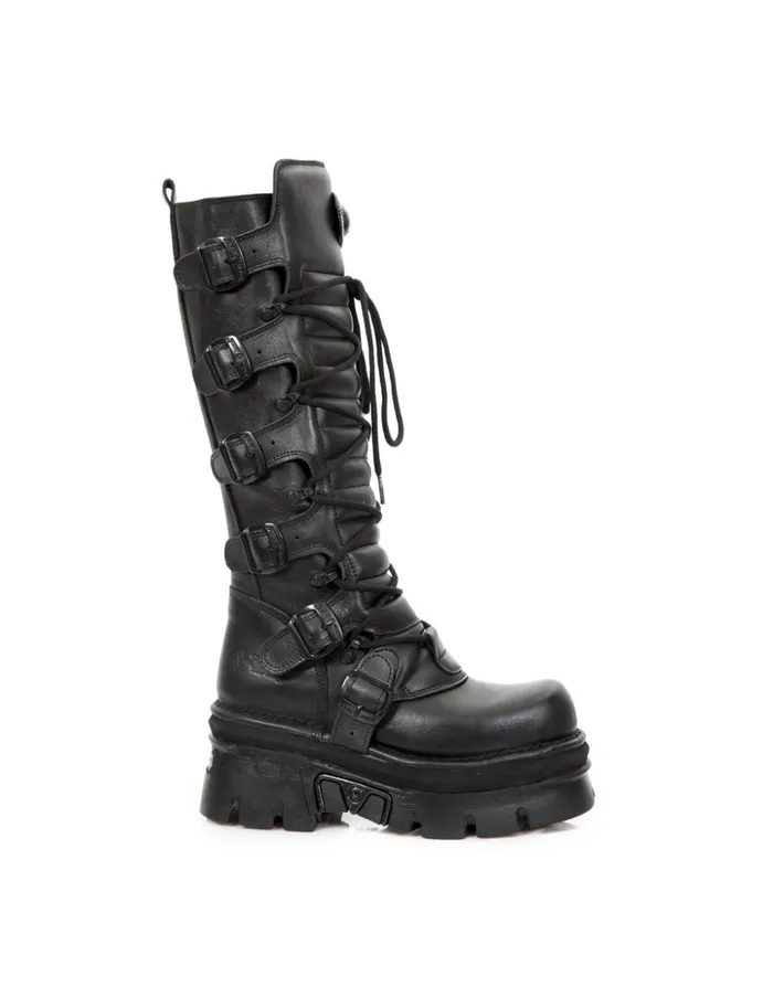WomenMen High Boot Metallic M272C28 New Rock High Boots