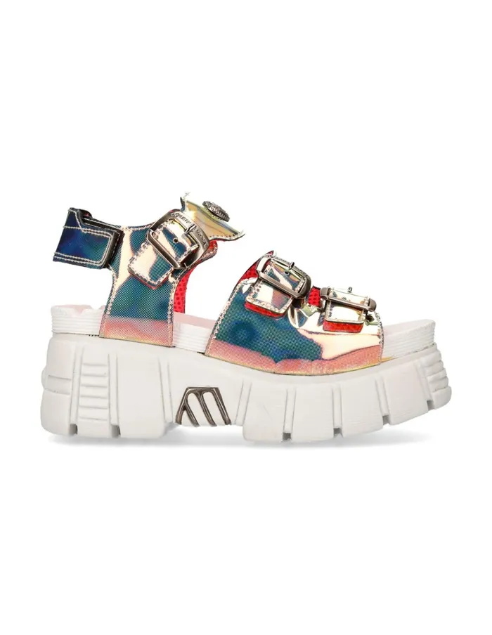 WomenMen Metallic MBios101C9 New Rock Sandals WomenMen Metallic MBios101C9 New Rock Sandals