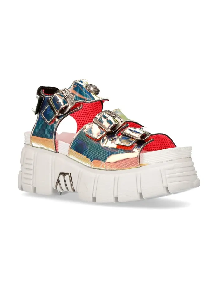 WomenMen Metallic MBios101C9 New Rock Sandals WomenMen Metallic MBios101C9 New Rock Sandals