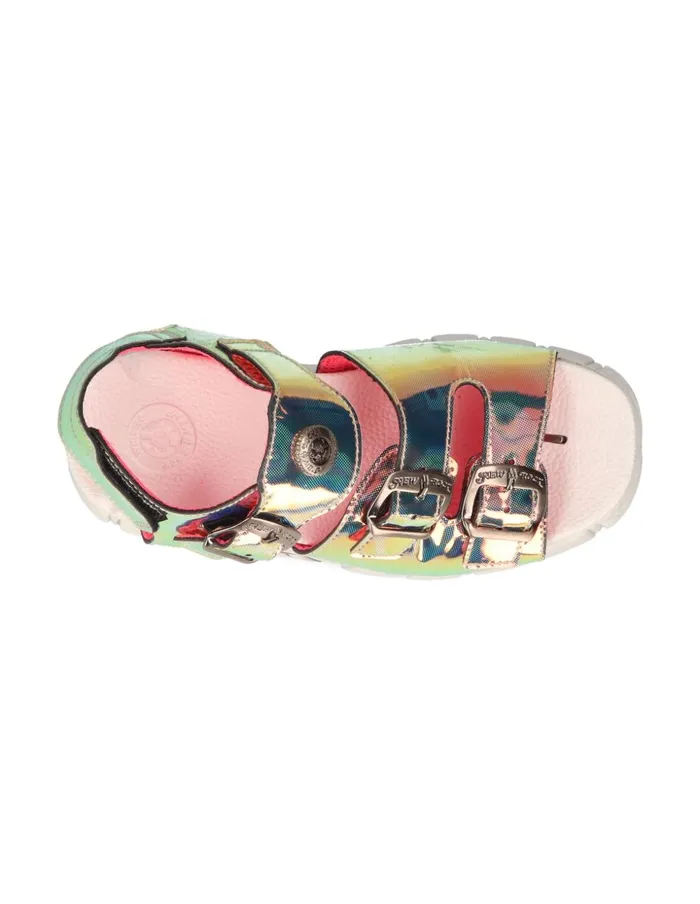 WomenMen Metallic MBios101C9 New Rock Sandals WomenMen Metallic MBios101C9 New Rock Sandals
