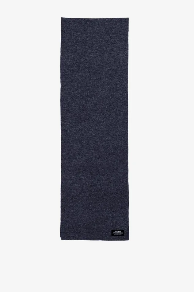 WomenMen Navy Blue Thick Scarf Ecoalf Hats And Scarves