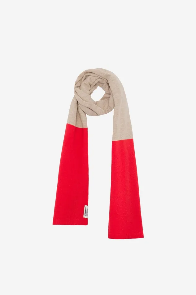 WomenMen Red Thin Scarf Ecoalf Hats And Scarves