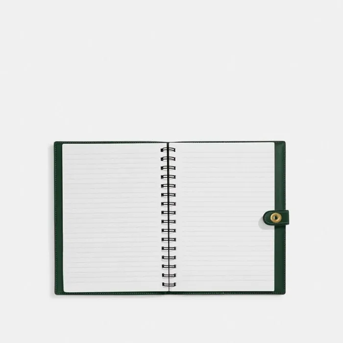 WomenMen Tech and Travel Coach Notebook Brassdark Pine