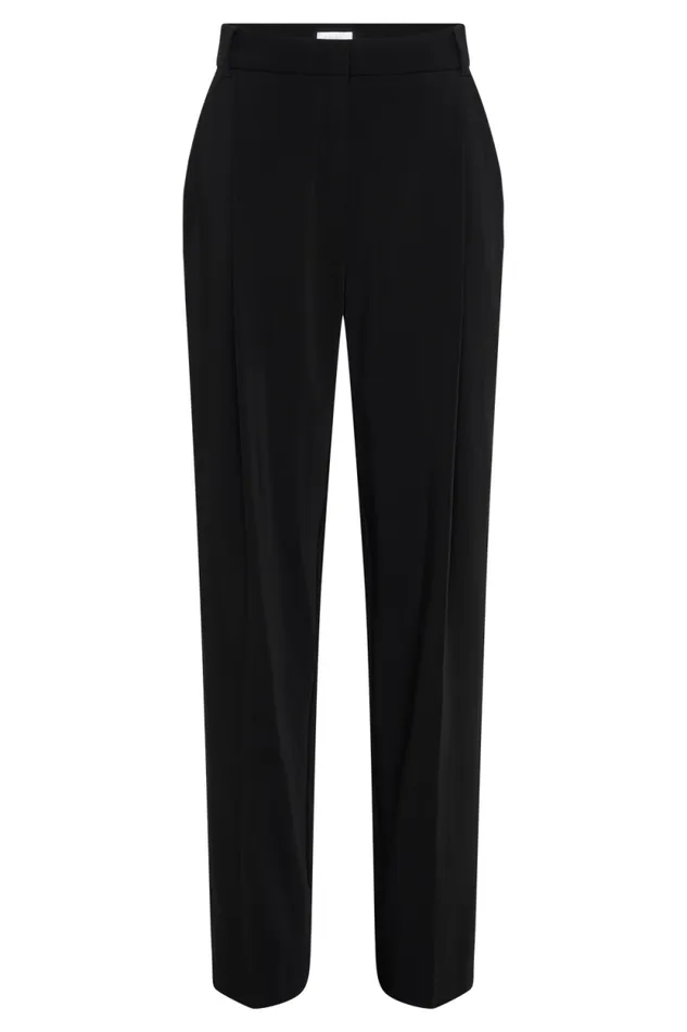 Women Meshki Bottoms Amelie Suiting Straight Leg Pants 8211 Black