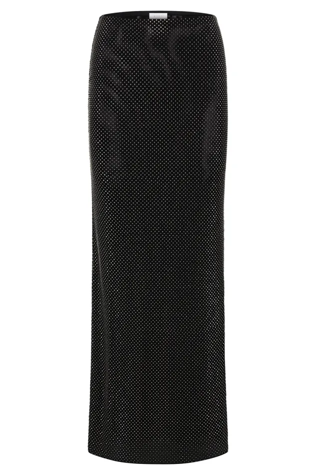 Women Meshki Bottoms Erika Diamante Maxi Skirt 8211 Black