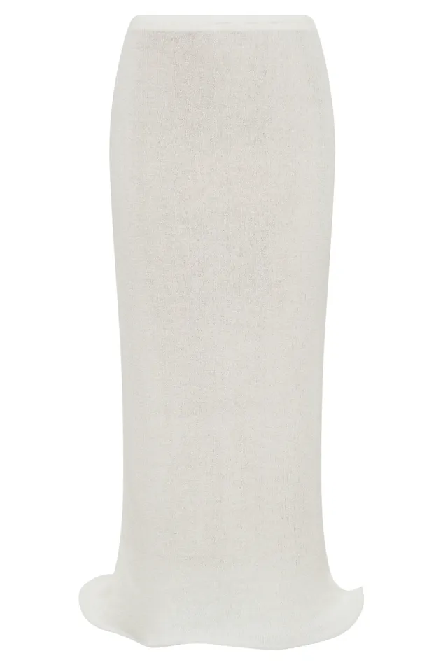 Women Meshki Bottoms Gigi Knit Midi Skirt 8211 Ivory