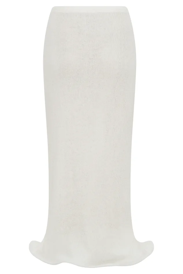 Women Meshki Bottoms Gigi Knit Midi Skirt 8211 Ivory