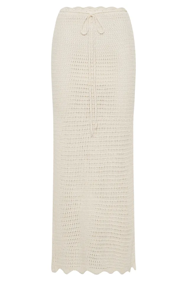 Women Meshki Bottoms Kira Knit Maxi Skirt 8211 Buttercream