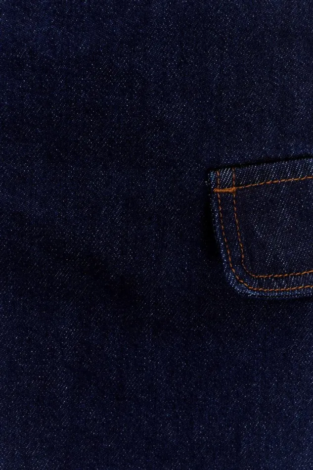 Women Meshki Bottoms Rosalyn Mini Denim Skort 8211 Indigo Blue