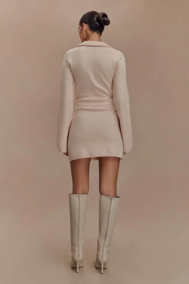 Women Meshki Dresses Annabelle Knit Mini Skirt 8211 Cream