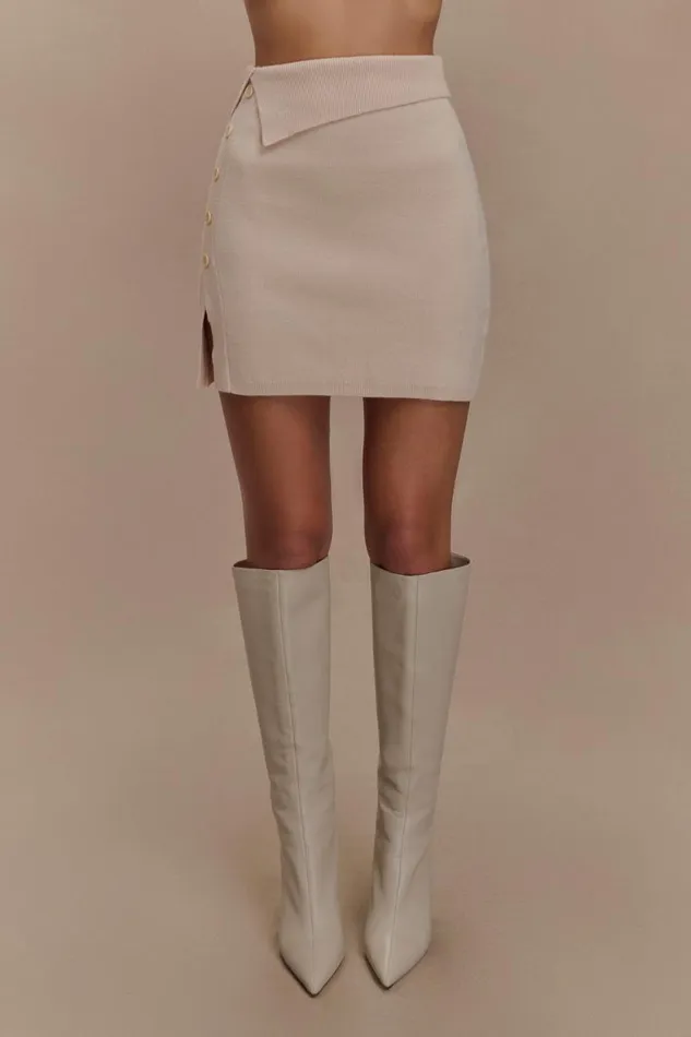 Women Meshki Dresses Annabelle Knit Mini Skirt 8211 Cream