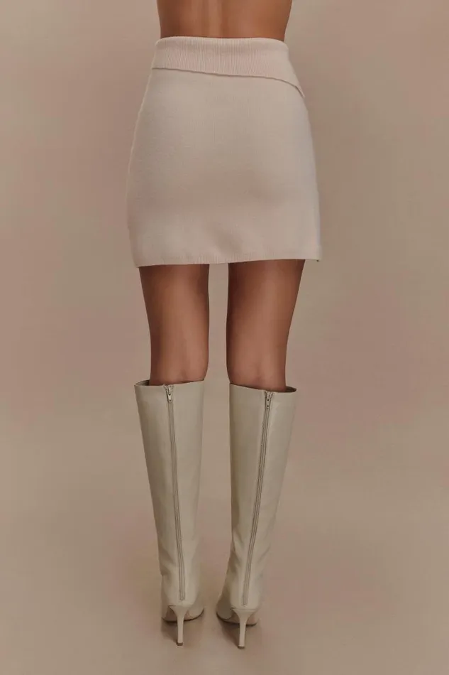 Women Meshki Dresses Annabelle Knit Mini Skirt 8211 Cream
