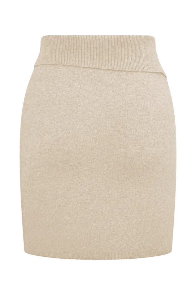 Women Meshki Dresses Annabelle Knit Mini Skirt 8211 Cream