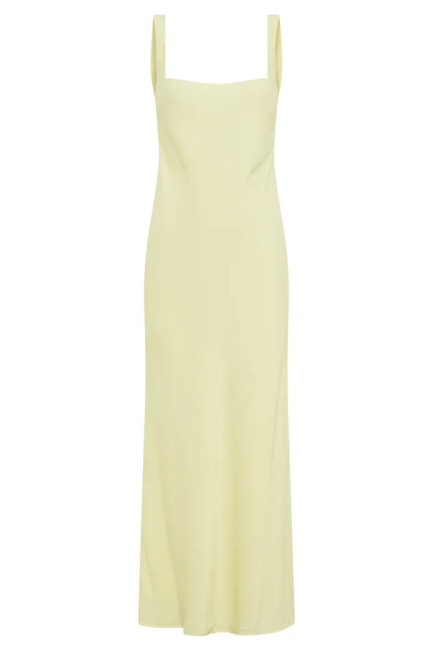 Women Meshki Dresses Ensley Satin Maxi Dress 8211 Light Yellow