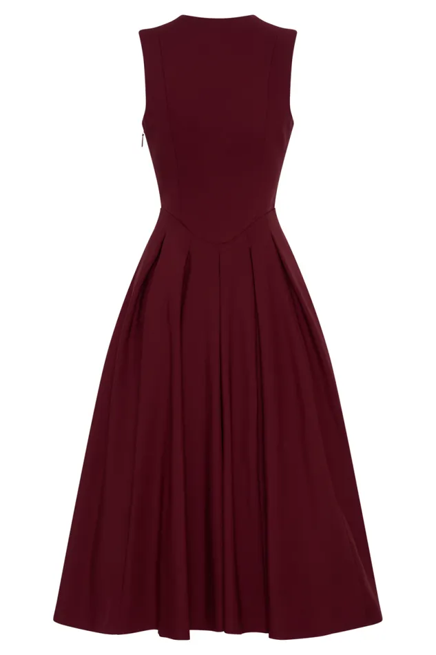 Women Meshki Dresses Keely Cotton Sleeveless Midi Dress 8211 Wine
